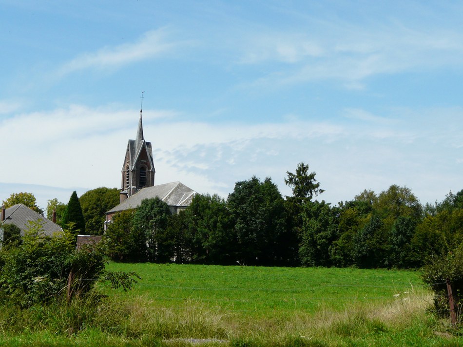 Sautin - Panorama et église